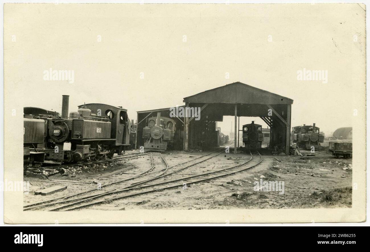 12th Engineer Regiment, Roundhouse from the East End, Tincourt, Frankreich (Missouri Historical Society P0389-000224). Stockfoto