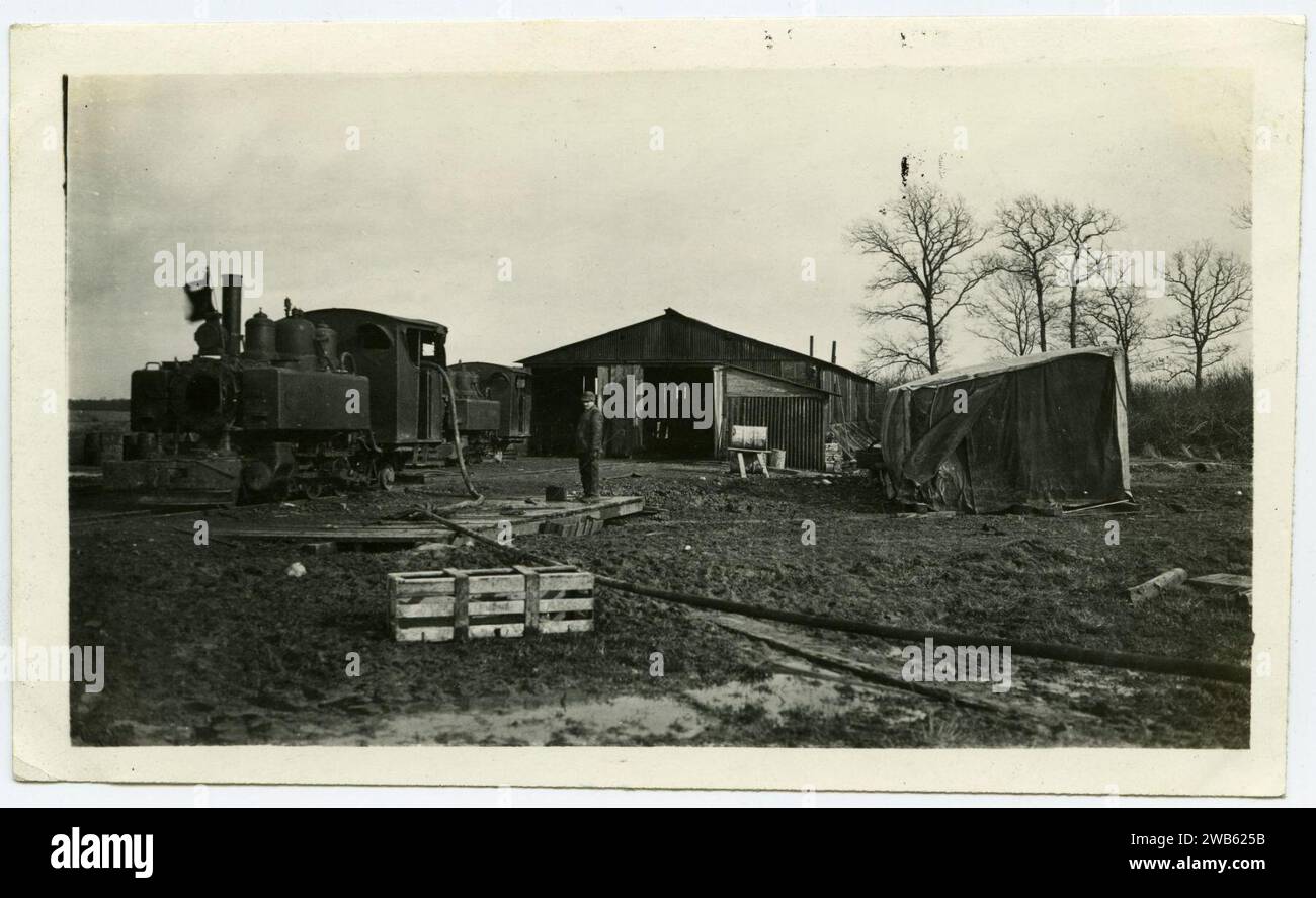 12th Engineer Regiment, The Roundhouse, Woinville, Frankreich (Missouri Historical Society P0389-000263). Stockfoto