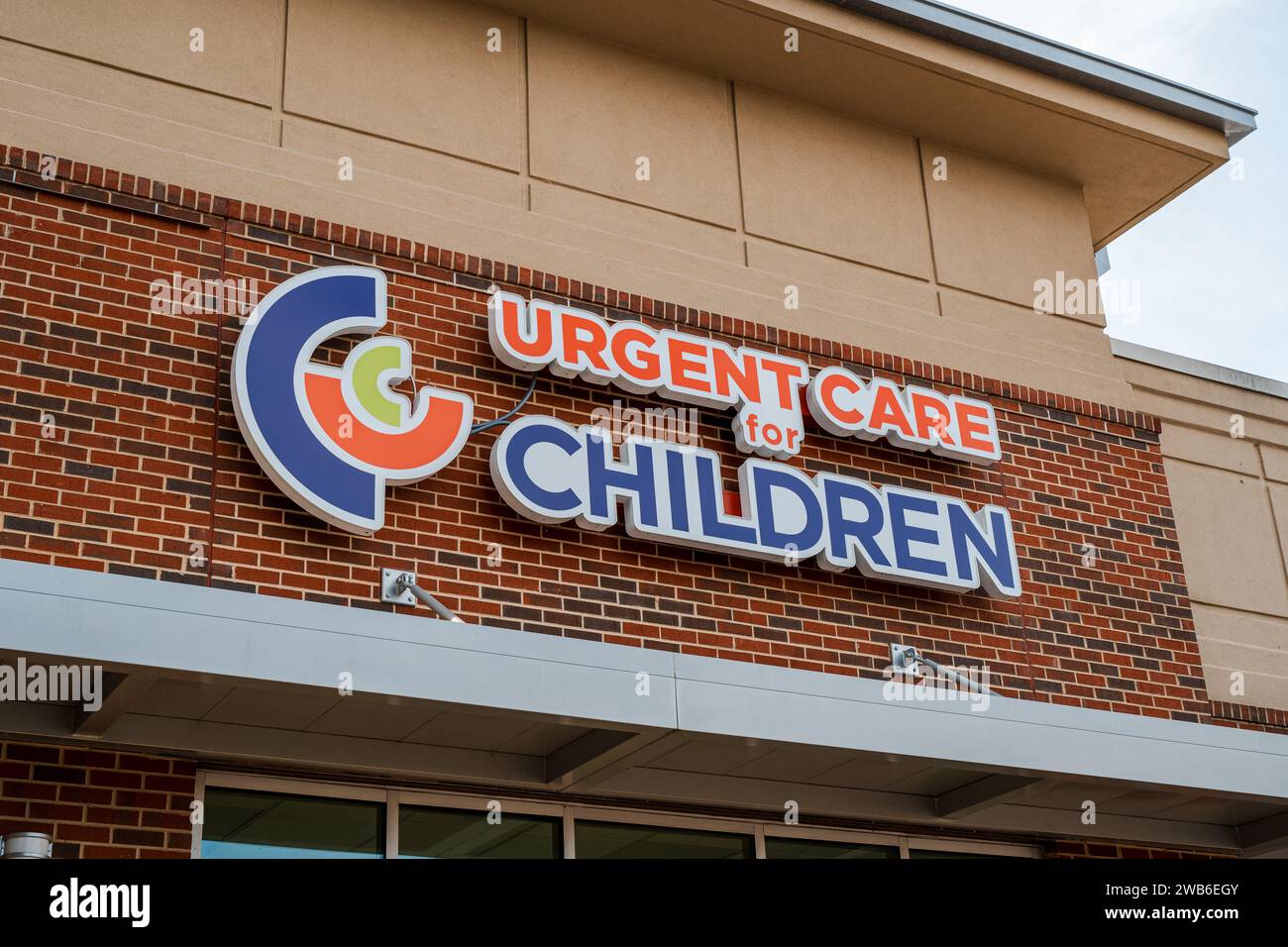 Urgent Care for Children, eine ärztliche Notaufnahme für Kinder mit einem Kinderarzt in Montgomery Alabama, USA. Stockfoto