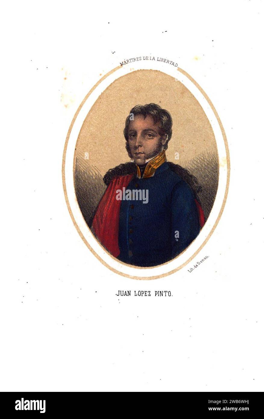 1853, Los Mártires de la libertad Española, Band II, Juan López Pinto. Stockfoto
