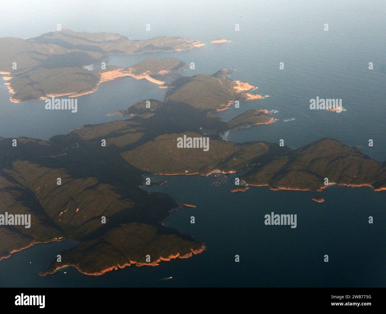 Luftaufnahme des Global Geoparks in Sai Kung, Hongkong. Stockfoto