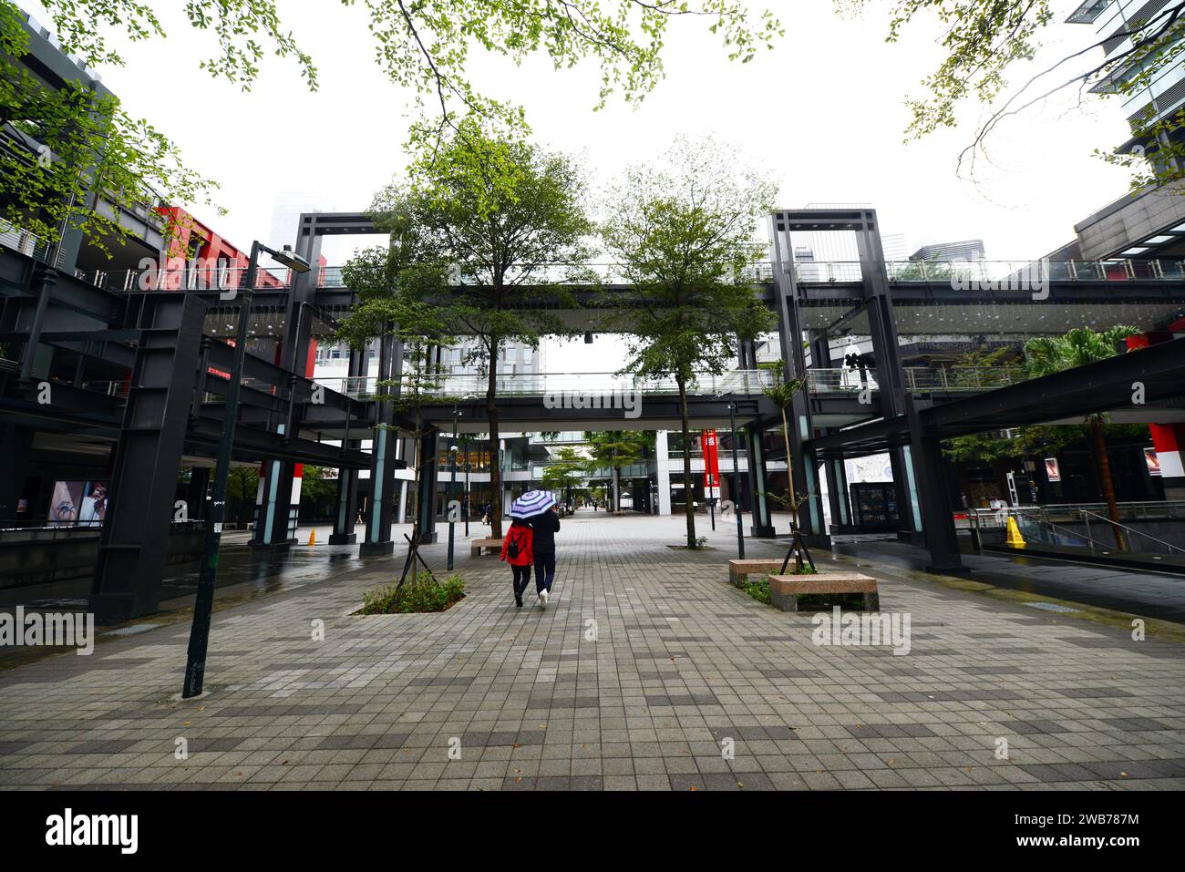 Xiangti Avenue Plaza in Xinyi, Taipei, Taiwan. Stockfoto
