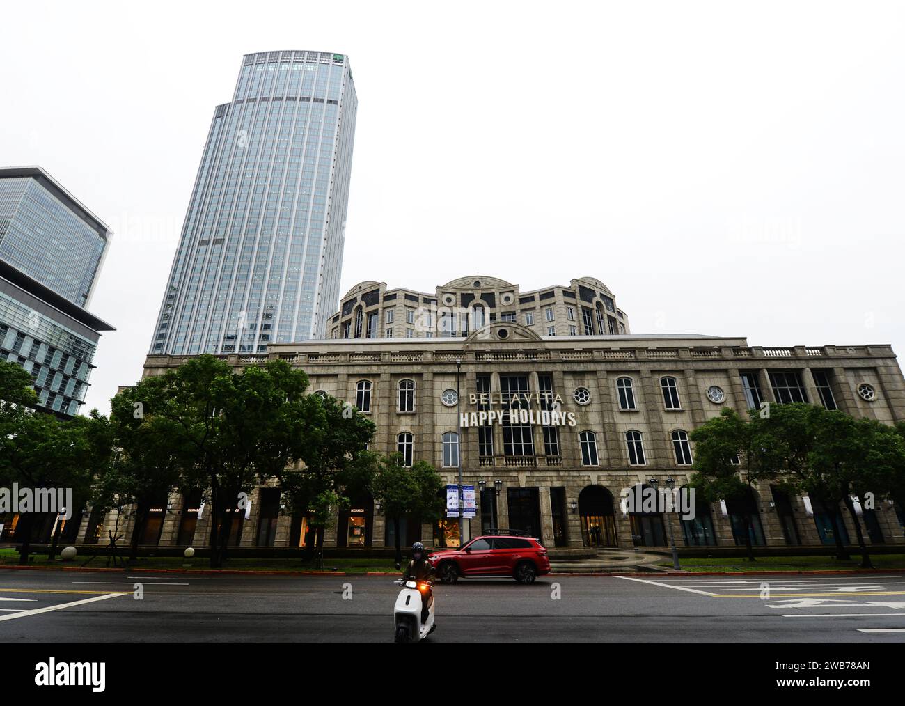 Moderne Skyline im Bezirk Xinyi in Taipei, Taiwan. Stockfoto