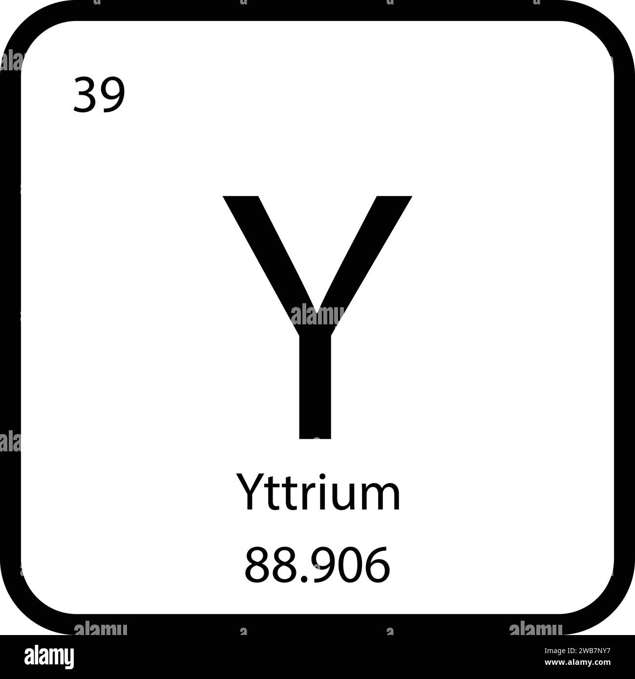Yttrium Icon vektor Illustrationsdesign Stock Vektor