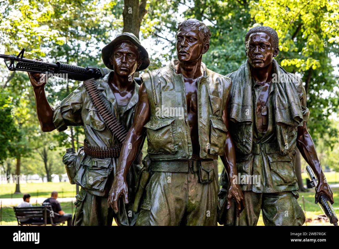 Washington DC, USA; 2. Juni 2023: Frederick Hart's Three Soldiers Statue, Vietnam Veterans Memorial. Stockfoto