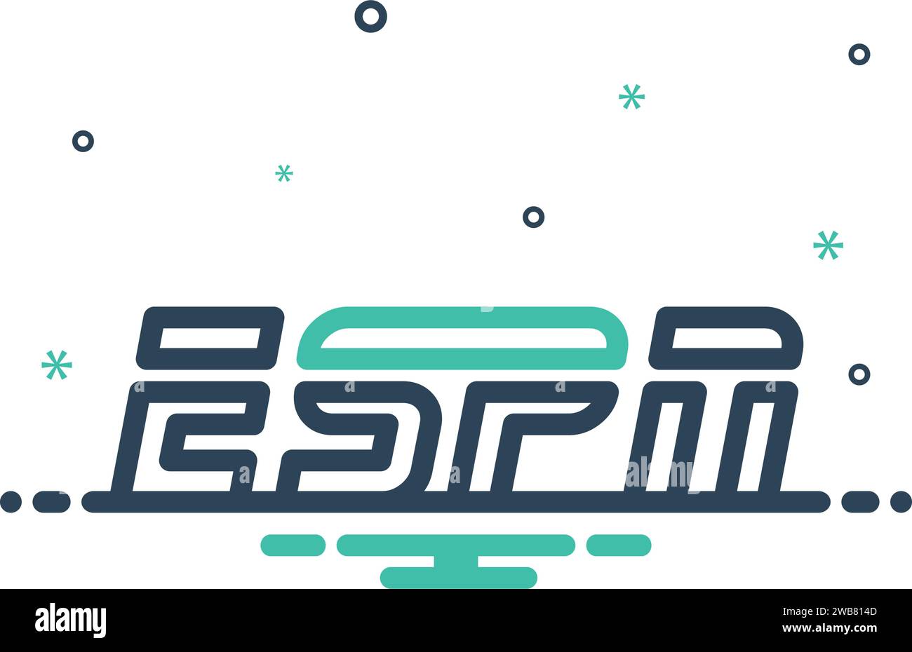 Symbol für espn, Mikrofon Stock Vektor