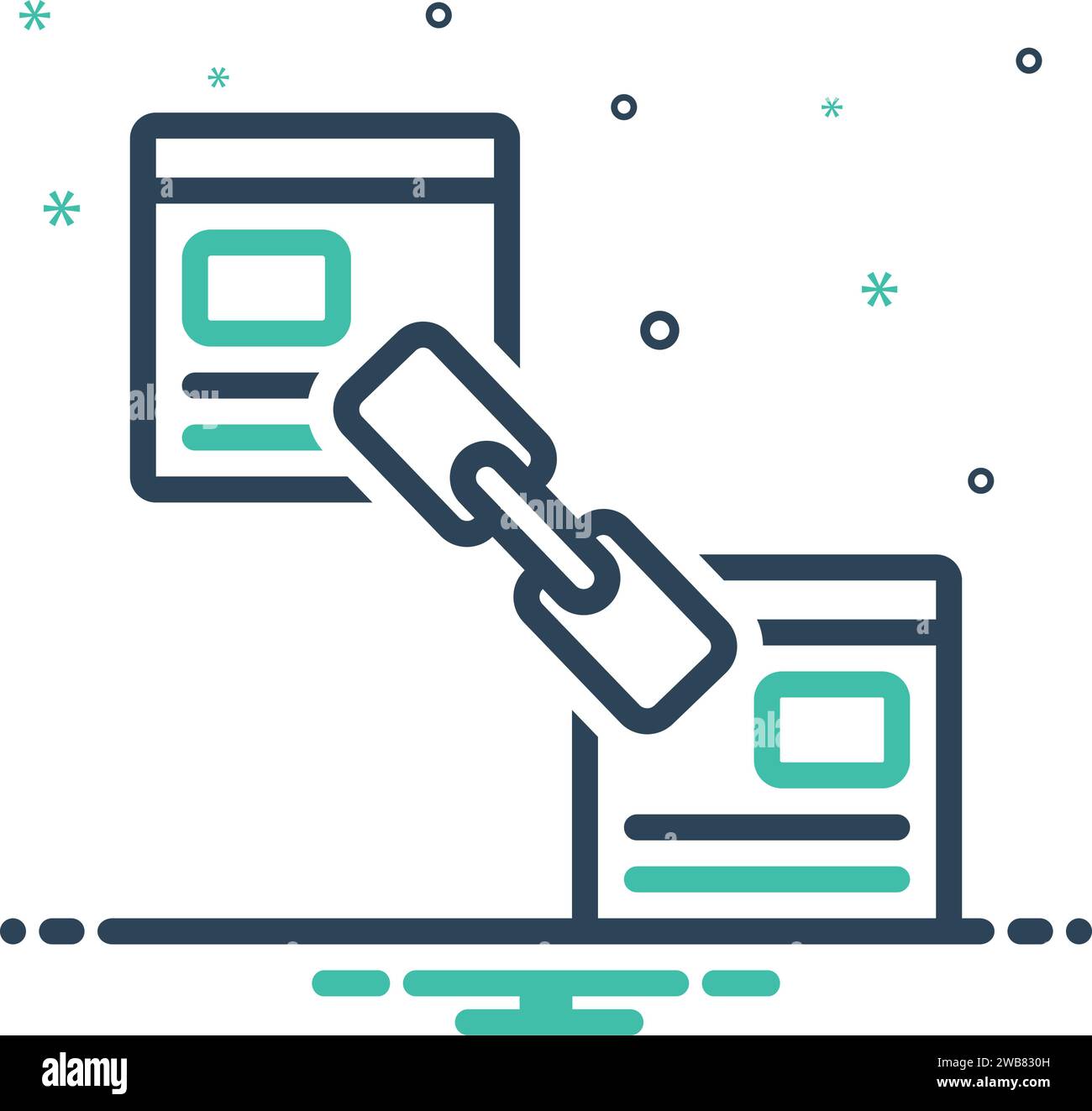 Symbol für die Optimierung von Backlinks Stock Vektor