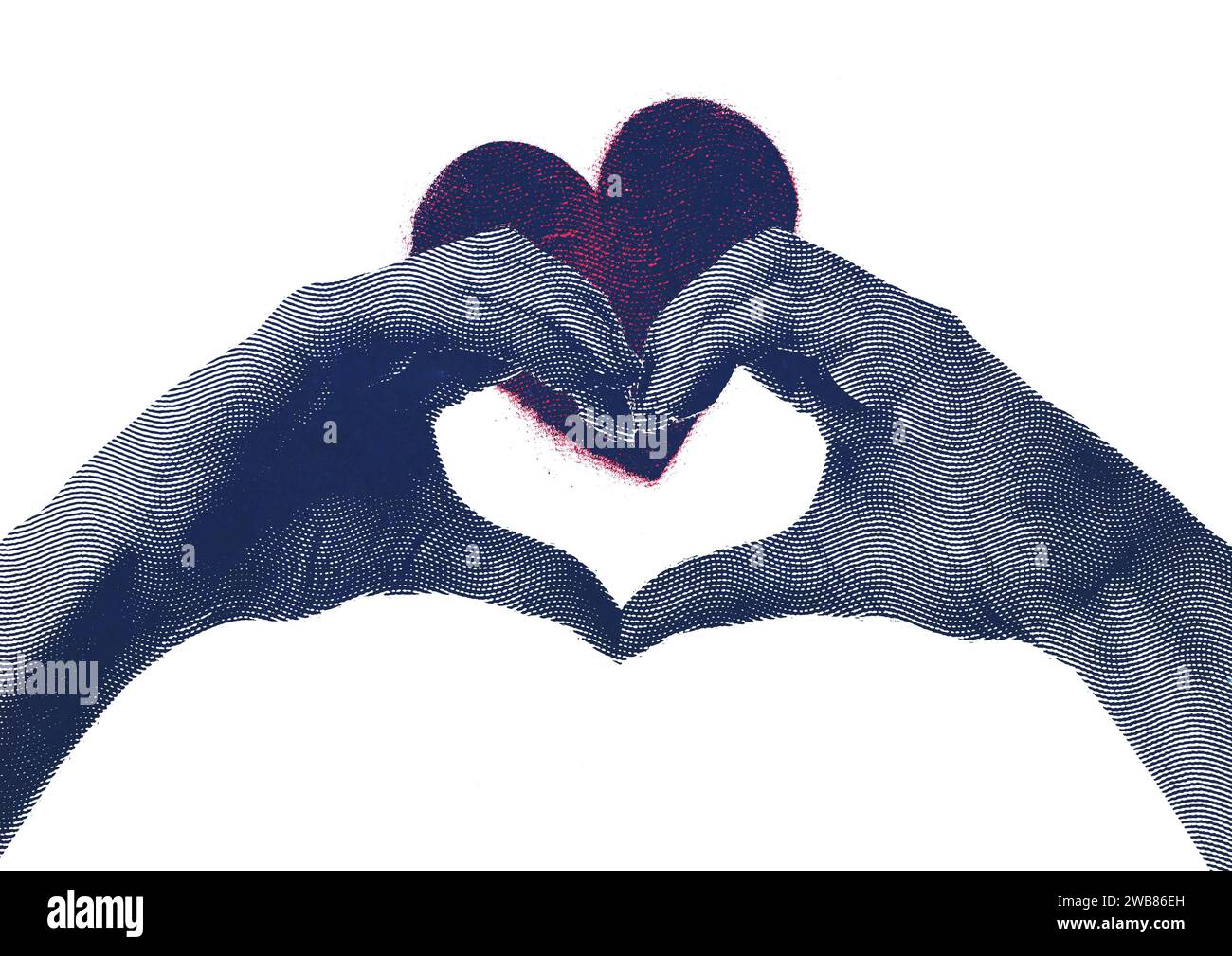 Valentinsplakat. Schöne Liebe, Grunge Dekorative Wand Hintergrund. Design-Layout Für Valentines. Banner Mit Rauer, Stilisierter Textur Und Kopierbereich. Stockfoto