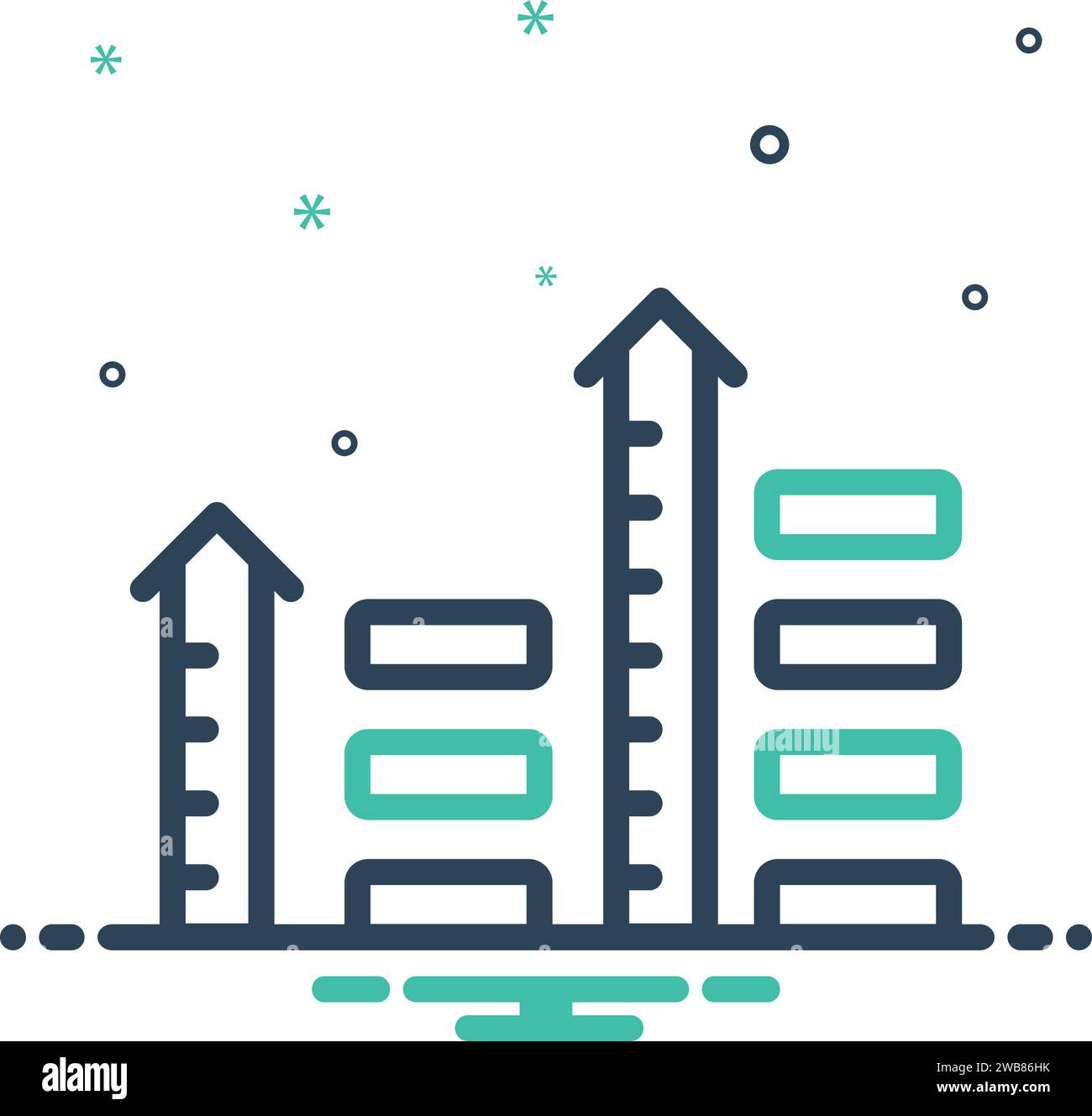 Symbol für Ebene, Maßstab Stock Vektor