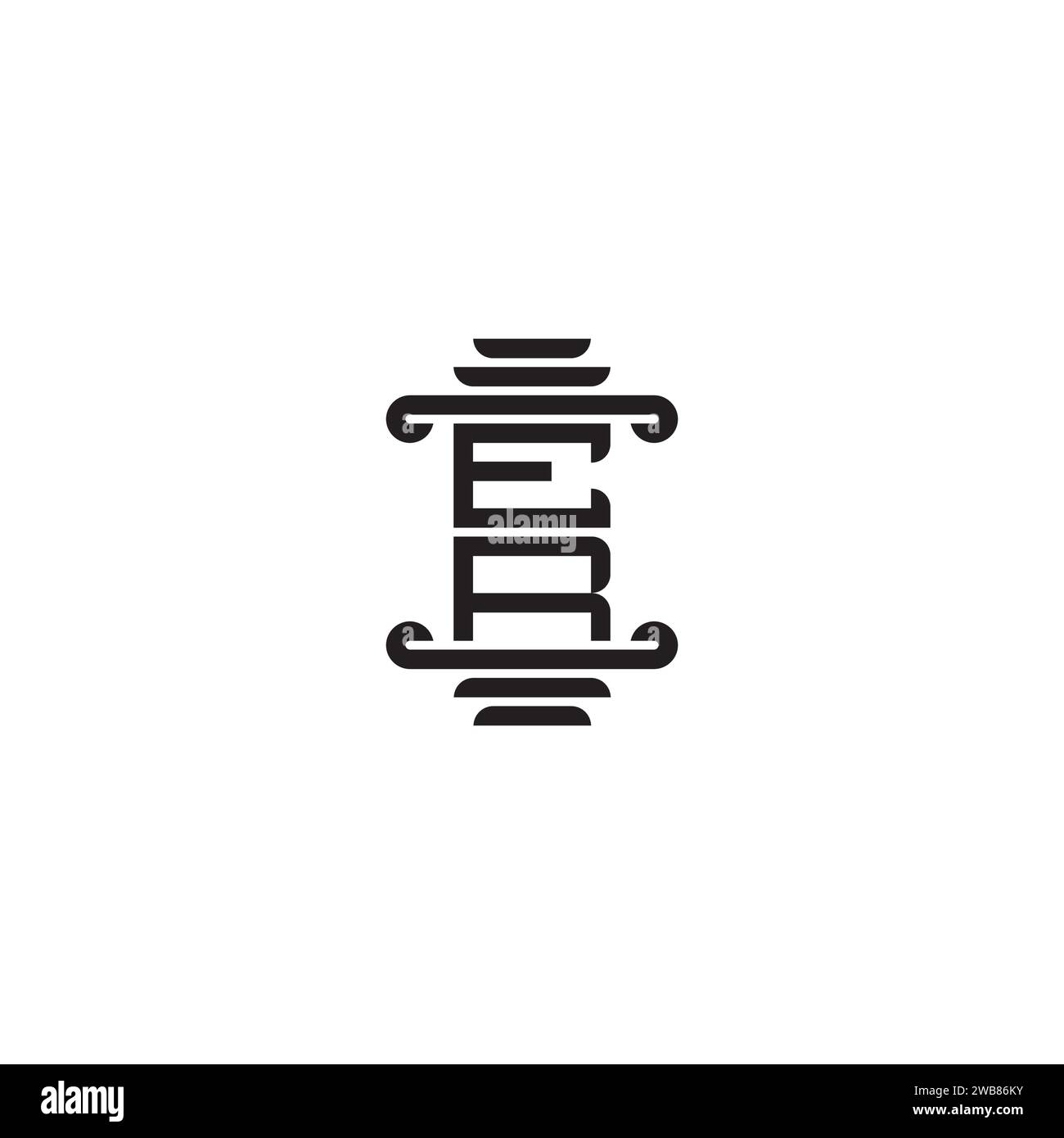 ER-Säulen-Konzept in hochwertigem, professionellem Design, das auf allen Printmedien gut gedruckt wird Stock Vektor