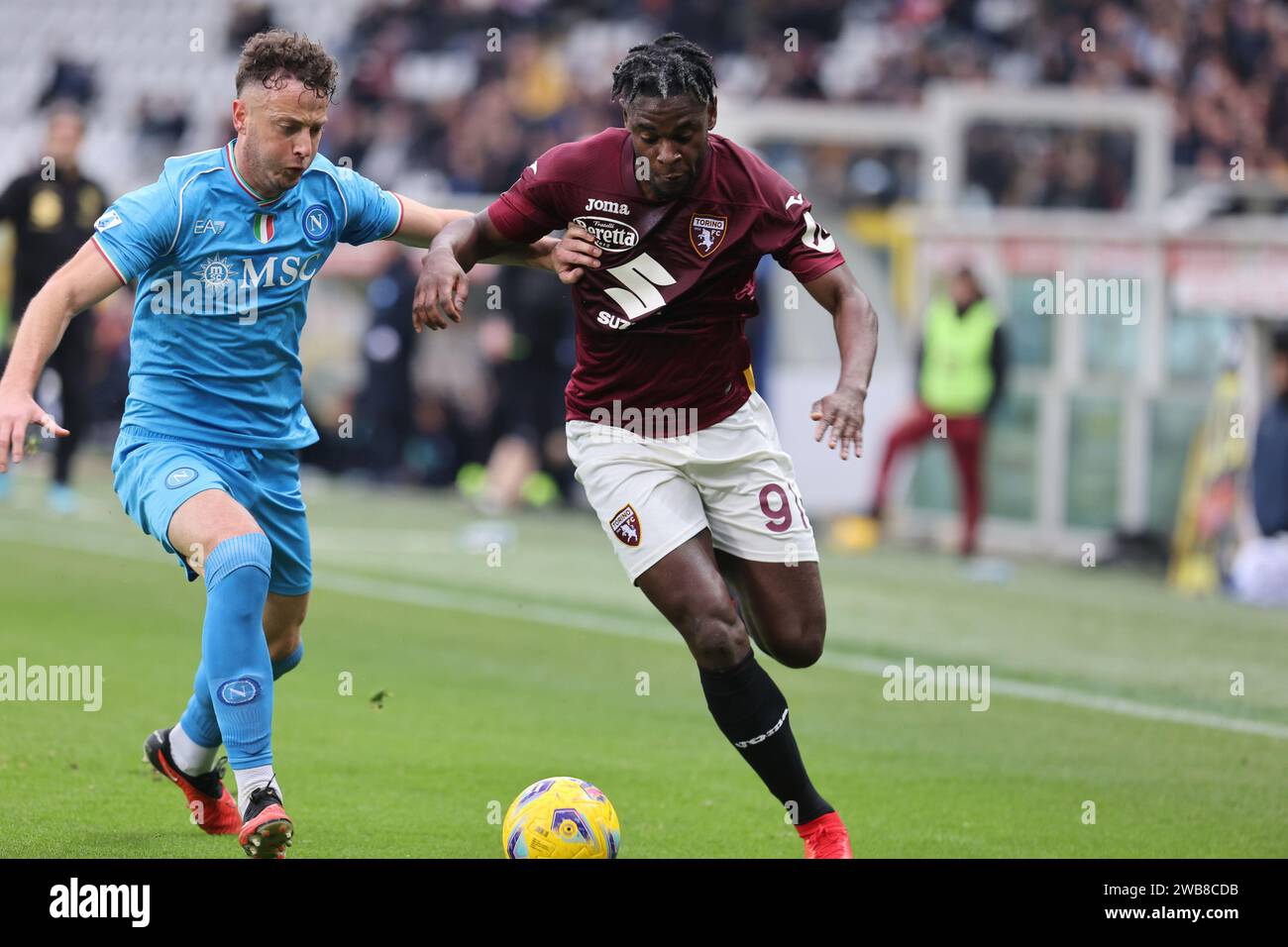 7. Januar 2024 Turin - Italien - Sport, Fußball - FC Turin gegen SSC Napoli - Talian Championship 2023/2024 - Stadio Olimpico Grande Turin - im Bild Stockfoto