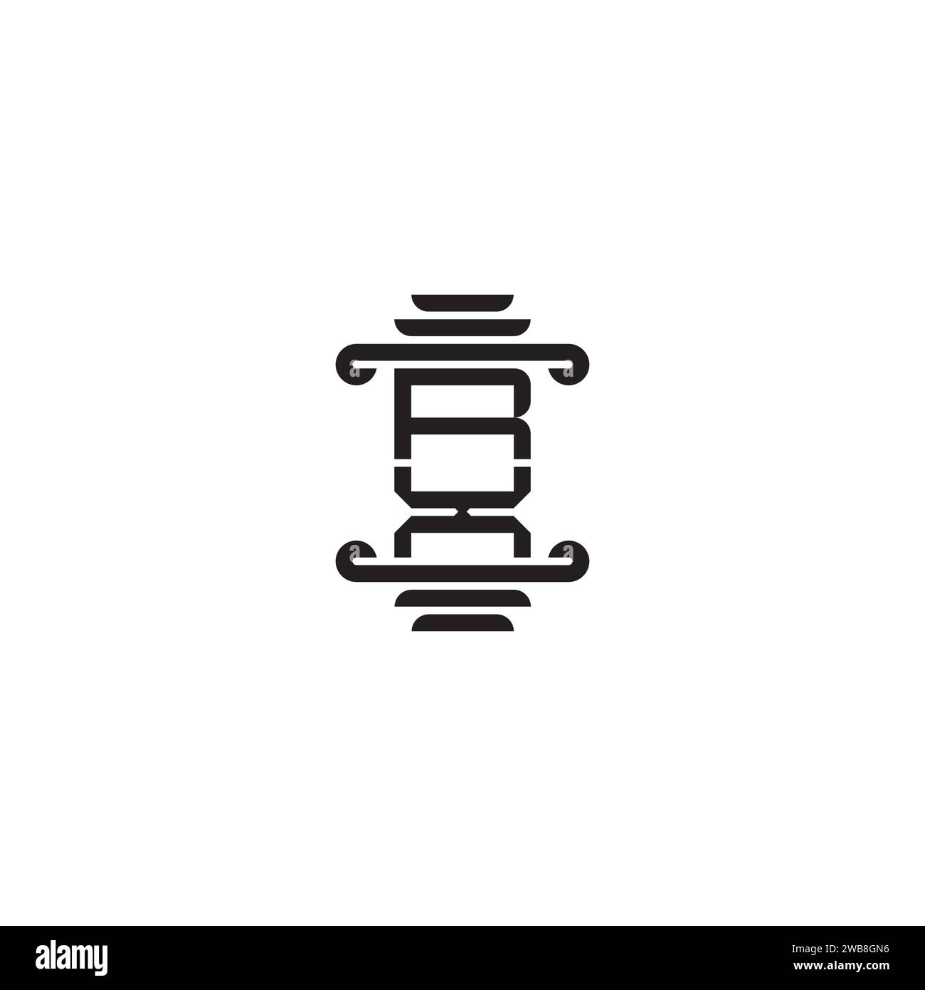 RX-Säulenkonzept in hochwertigem, professionellem Design, das auf allen Druckmedien gut gedruckt wird Stock Vektor