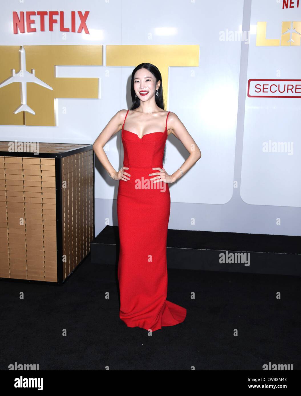 8. Januar 2024, New York, New York, USA: Yun Jee Kim nimmt an der Weltpremiere von Netflix's Lift im Jazz im Lincoln Center in New York Teil. (Credit Image: © Photo Image Press via ZUMA Press Wire) NUR REDAKTIONELLE VERWENDUNG! Nicht für kommerzielle ZWECKE! Stockfoto