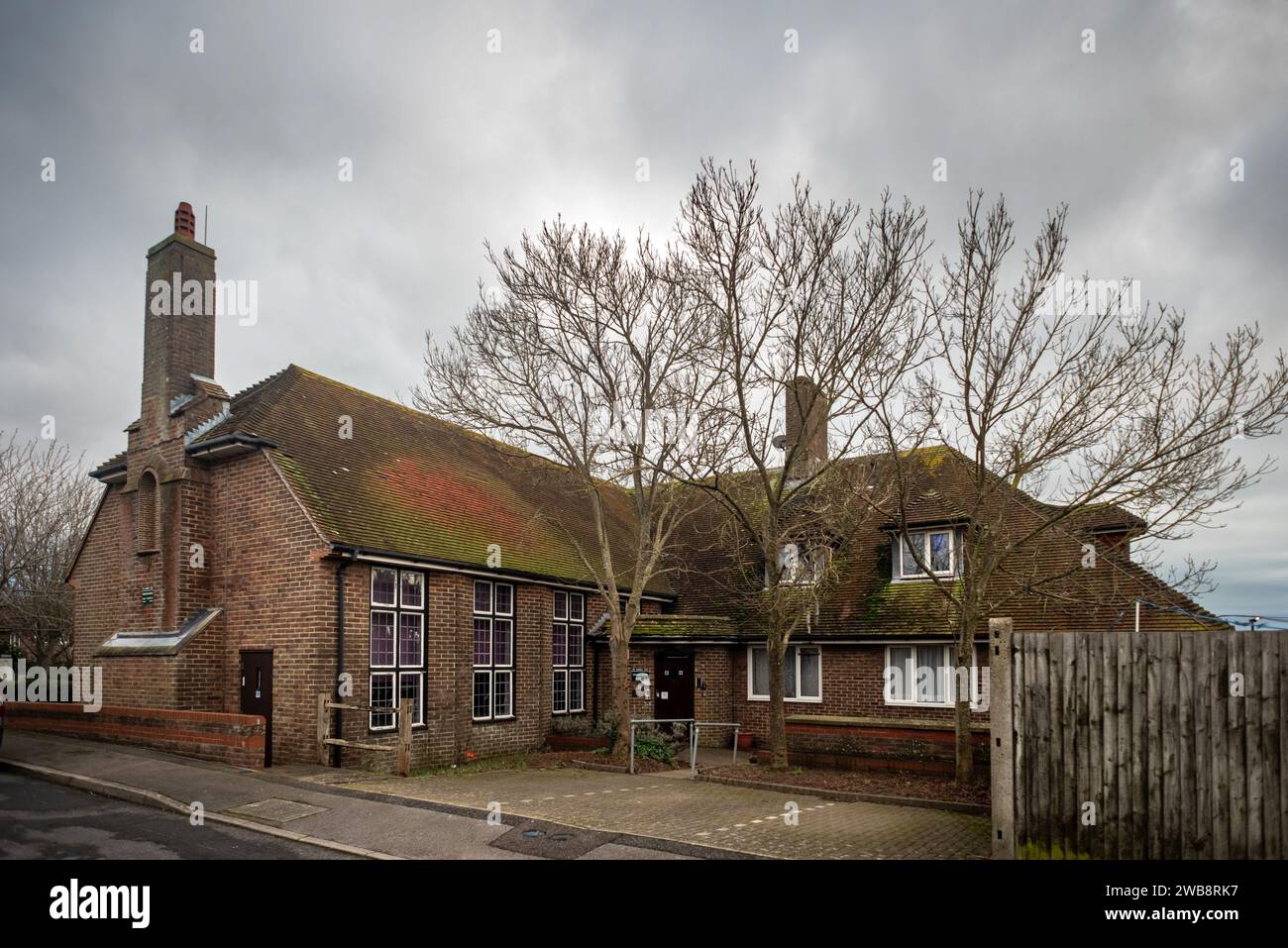 Newhaven, 6. Januar 2024: Das ehemalige Guinness Trust Ferienhaus in South Heighton Stockfoto