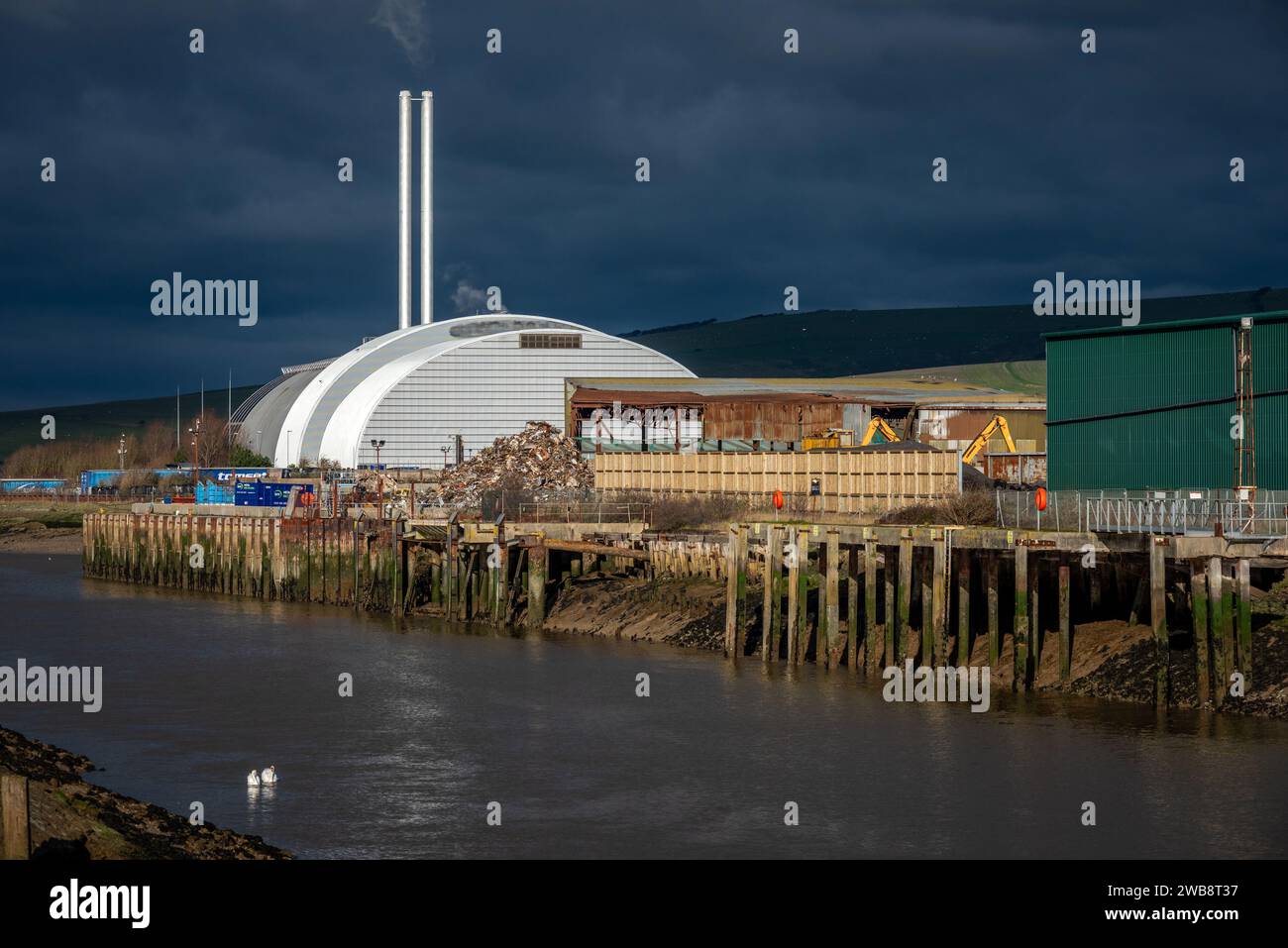 Newhaven, 6. Januar 2024: Die Verbrennungsanlage der Stadt Stockfoto