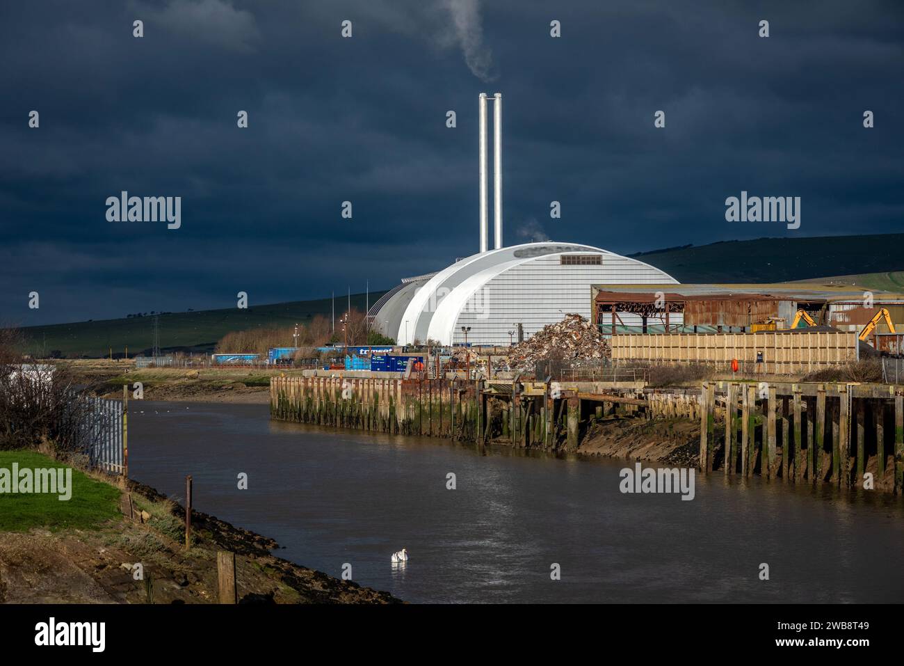 Newhaven, 6. Januar 2024: Die Verbrennungsanlage der Stadt Stockfoto