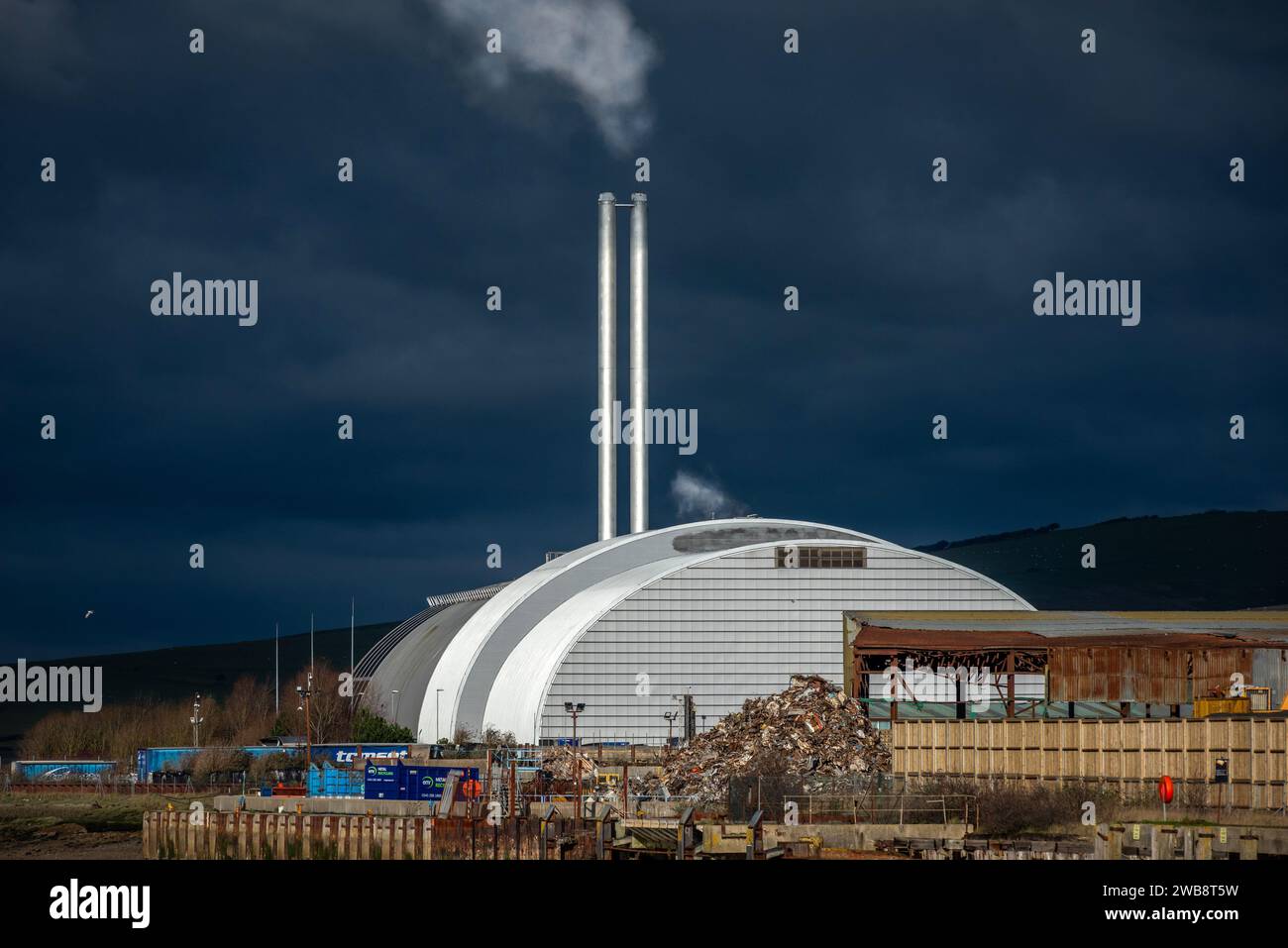 Newhaven, 6. Januar 2024: Die Verbrennungsanlage der Stadt Stockfoto