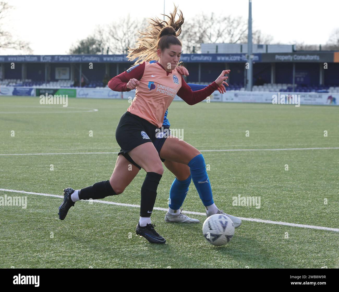 Nicole Barrett von Portsmouth Women während des Spiels der FA Women’s National League – Southern Premier Division zwischen Billericay Town Women gegen Ports Stockfoto