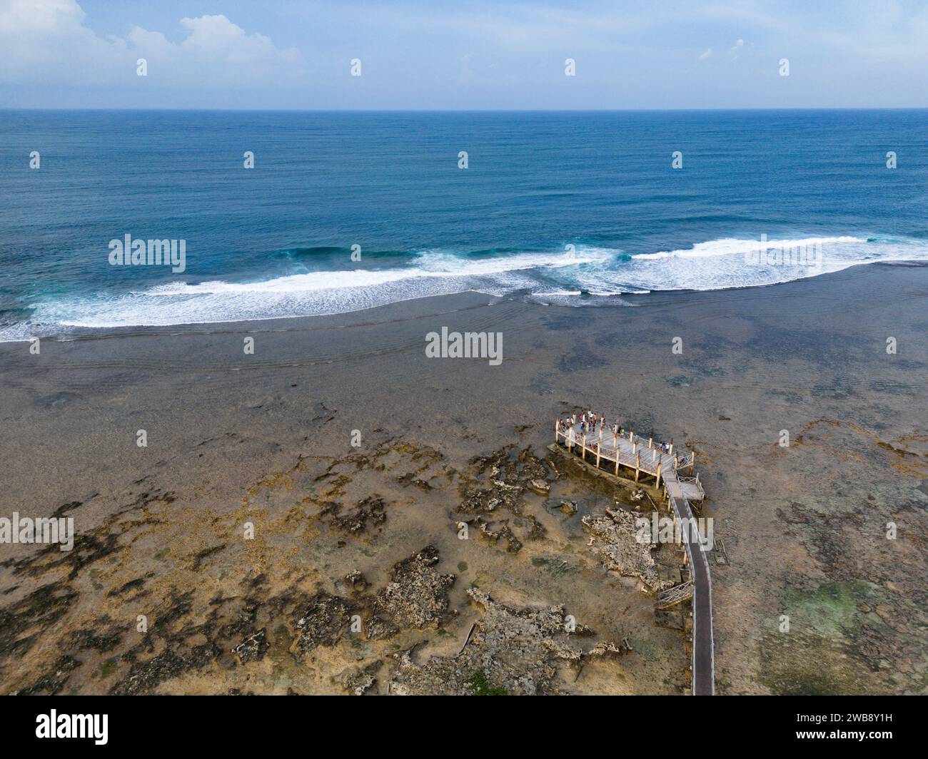 Eine malerische Aussicht auf Cloud 9, Siargao, Philippinen Stockfoto
