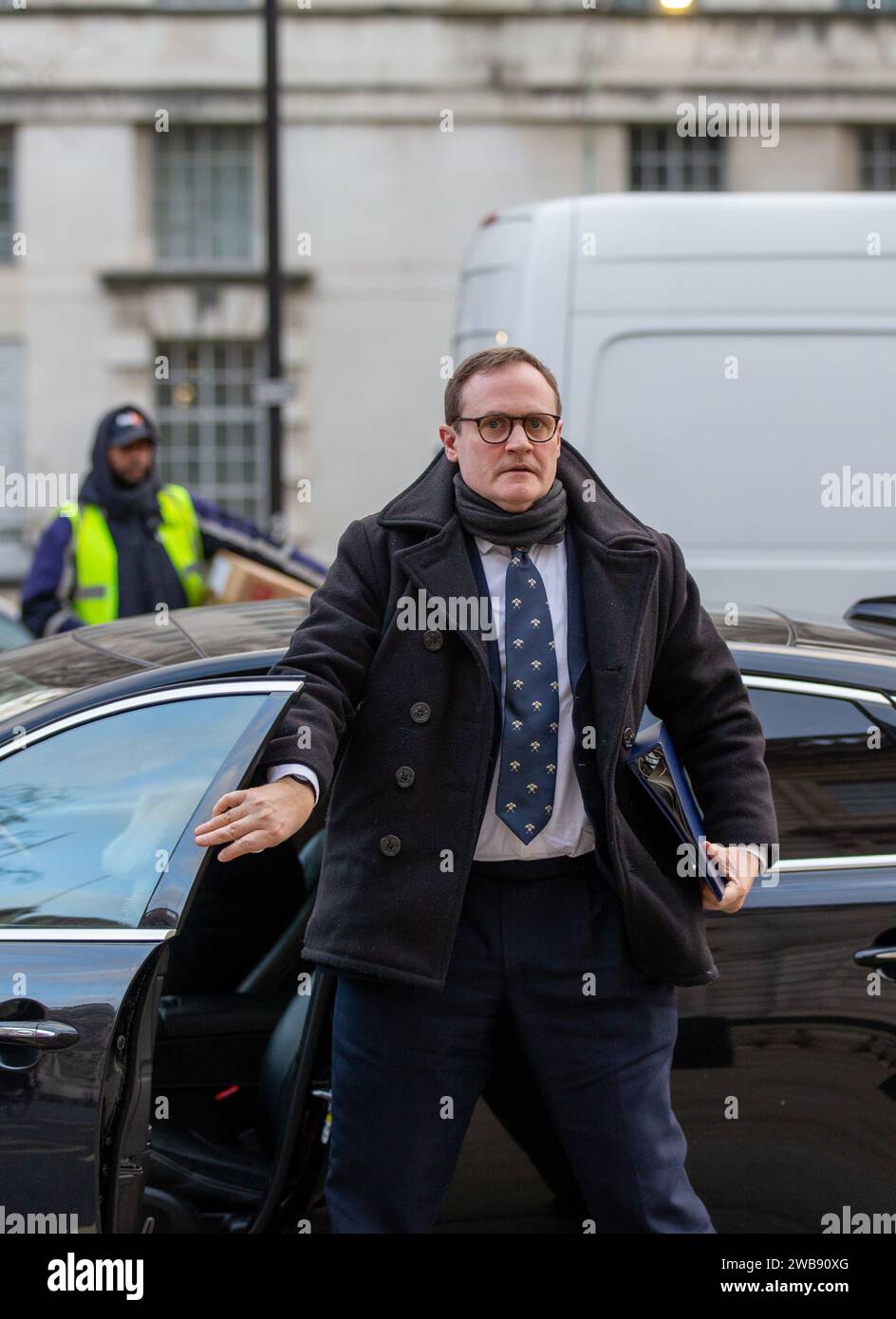 London, Großbritannien. 9. Januar 2024Tom Tugendhat MBE Abgeordneter, Staatsminister (Minister für Sicherheit im Innenministerium, kommt beim Kabinettsbüro an Credit: Richard Lincoln/Alamy Live News Stockfoto