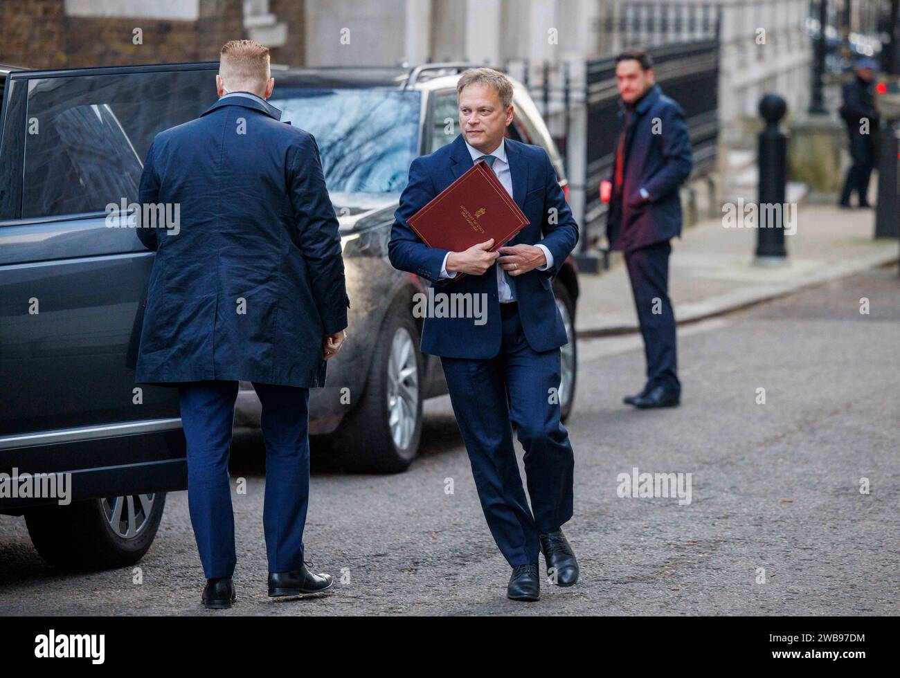 London, Großbritannien. Januar 2024. Grant Shapps, Verteidigungsminister, in der Downing Street zur ersten Kabinettssitzung des Jahres. Quelle: Mark Thomas/Alamy Live News Stockfoto