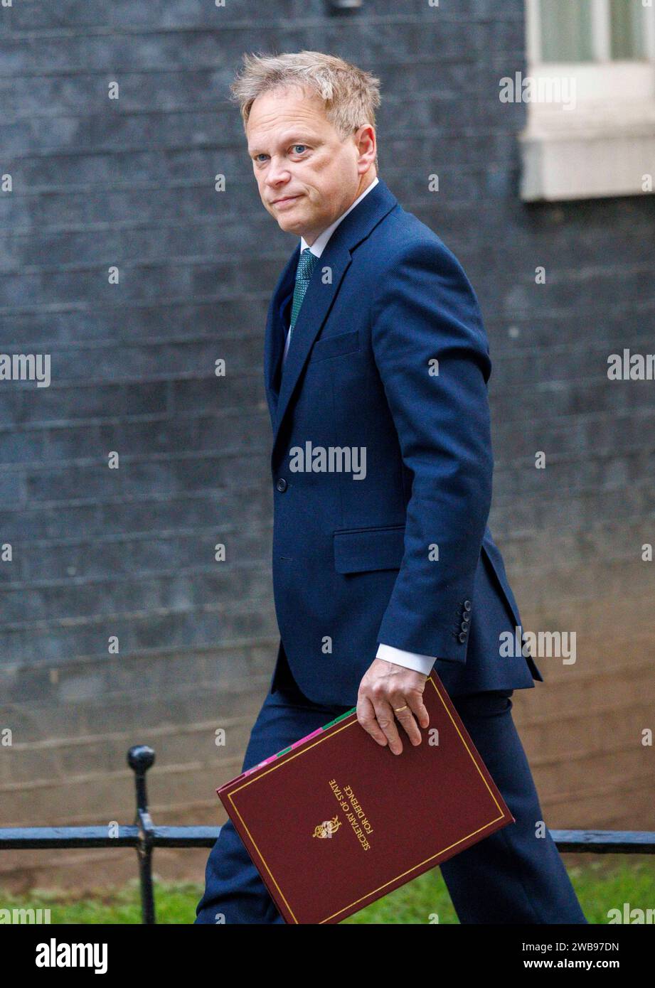 London, Großbritannien. Januar 2024. Grant Shapps, Verteidigungsminister, in der Downing Street zur ersten Kabinettssitzung des Jahres. Quelle: Mark Thomas/Alamy Live News Stockfoto