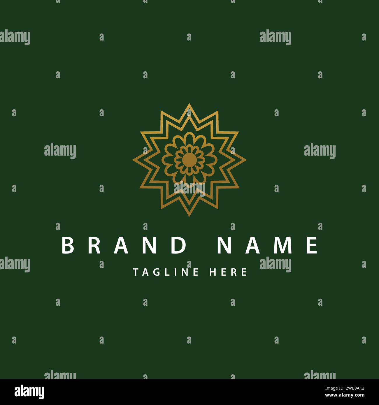 Abstraktes Logo mit Blumenmuster Stock Vektor