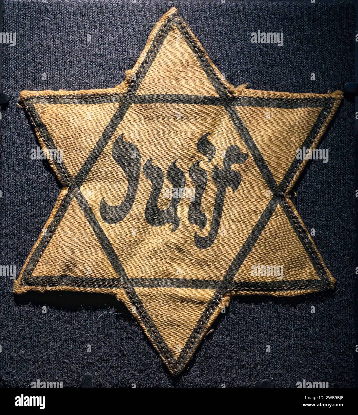 Detail eines jüdischen Pflasters Stockfoto