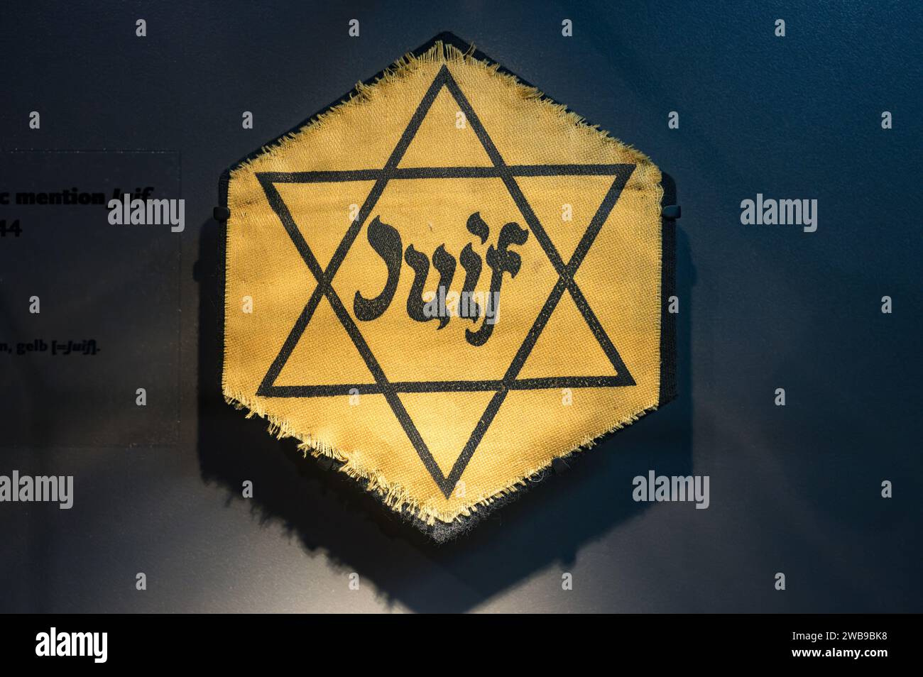 Detail der jüdischen Abzeichen Stockfoto
