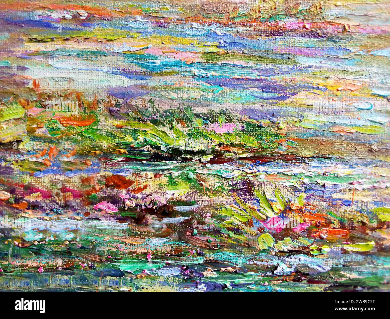 Pinselstrich Original Ölgemälde abstrakter Expressionismus Hintergrund für Design Stockfoto