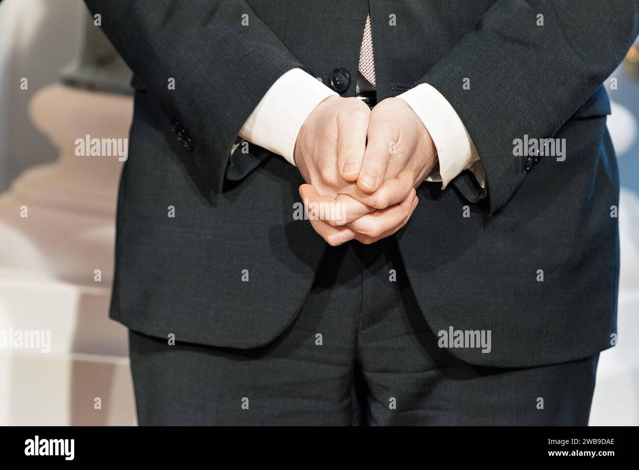 09.01.2024,Berlin,Schloss Bellevue,Neujahrsempfang des Bundespräsidenten Frank-Walter-Steinmeier für Repräsentanten des öffentlichen Lebens und rund 60 engagierte Bürgerinnen und Bürger aus allen Bundesländern.Foto:Marco Buschmann Bundesminister der Justiz FDP *** 09 01 2024,Berlin,Schloss Bellevue,Neujahrsempfang durch Bundespräsident Frank Walter Steinmeier für Vertreter des öffentlichen Lebens und rund 60 engagierte Bürger aus allen bundesländern Foto Marco Buschmann Bundesjustizminister FDP Stockfoto