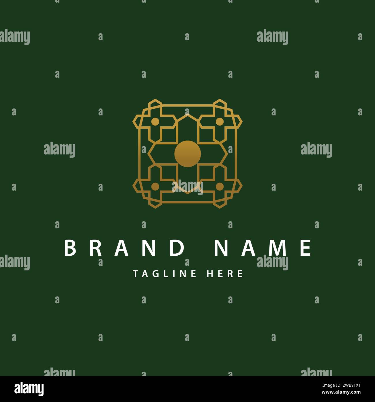 Abstrakte Vorlage mit Logo mit Blumenmuster Stock Vektor