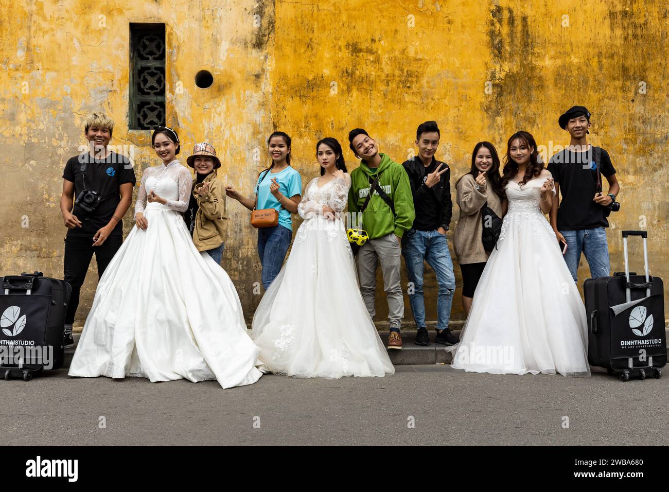 Eine Braut- und Hochzeitsfotografie in Hoi an Vietnam Stockfoto