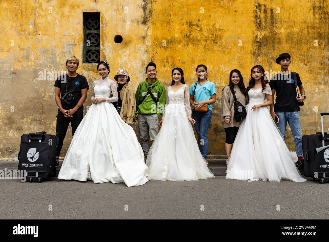 Eine Braut- und Hochzeitsfotografie in Hoi an Vietnam Stockfoto