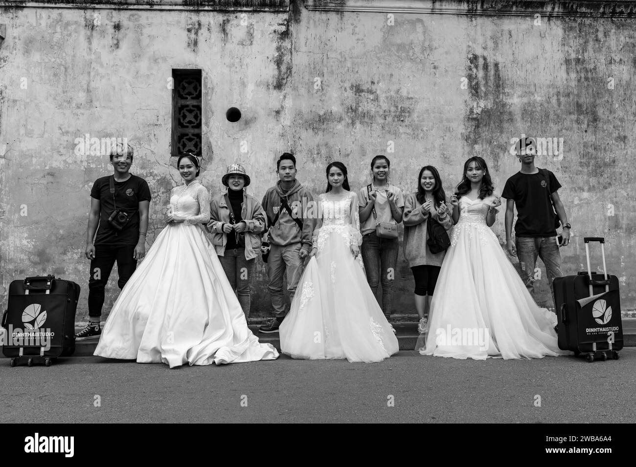 Eine Braut- und Hochzeitsfotografie in Hoi an Vietnam Stockfoto