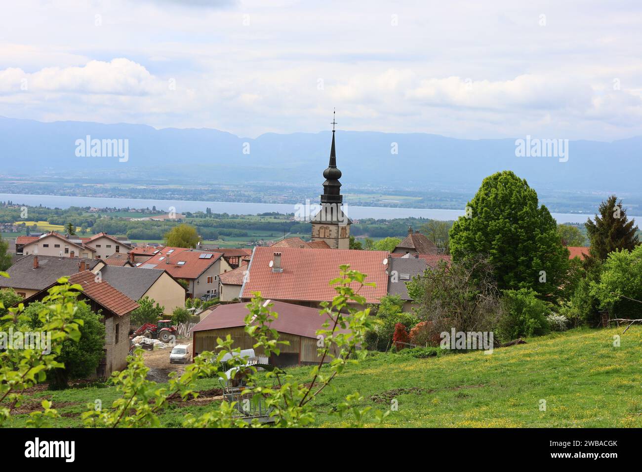 Das Vallée Verte ist ein Tal in den Chablais-Alpen, etwa 15 Kilometer südlich von Thonon-les-Bains in der Region Haute-Savoie Stockfoto