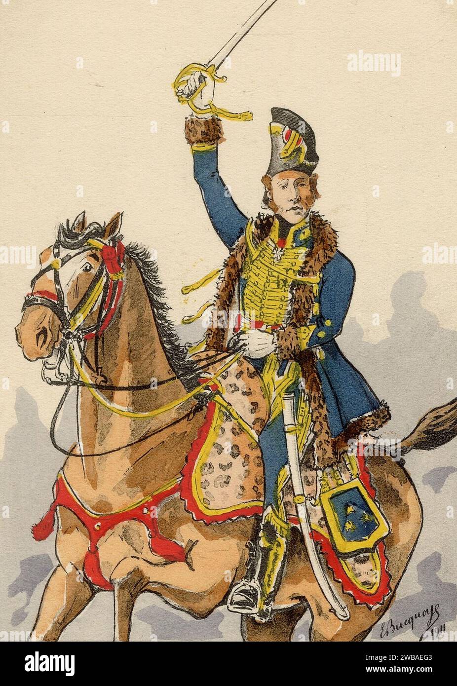Les Généraux (Uniformes Spéciaux) - Général de Division Pajol 1812 Stockfoto
