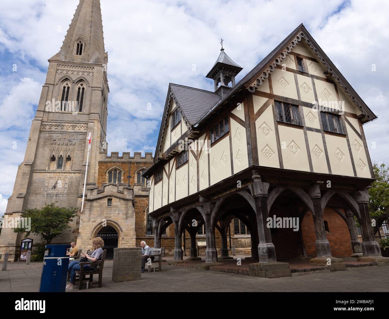 Die Old Grammar School im Zentrum der Marktstadt Market Harborough Leicestershire England Stockfoto