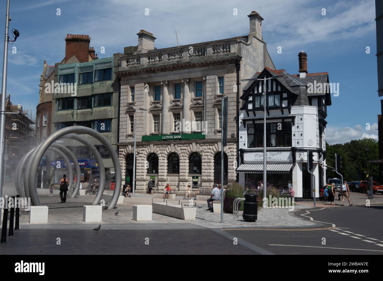 Marktplatz King Street in Dover und Lloyds Bank Gebäude Kent England Stockfoto