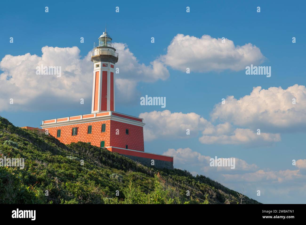 Leuchtturm Faro in Capri, Italien Stockfoto