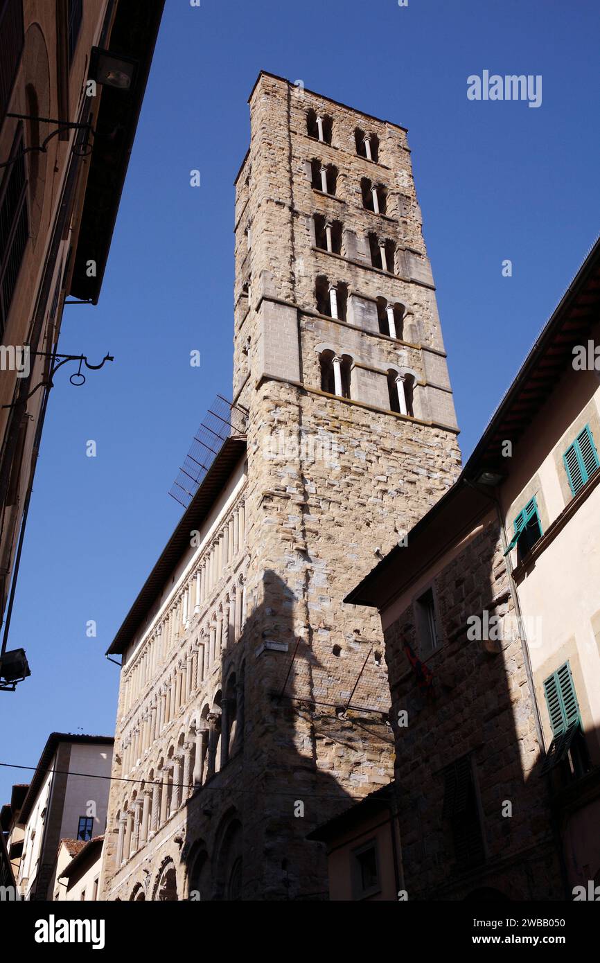 Italien Toskana Arezzo Kirche Santa Maria della Pieve Stockfoto