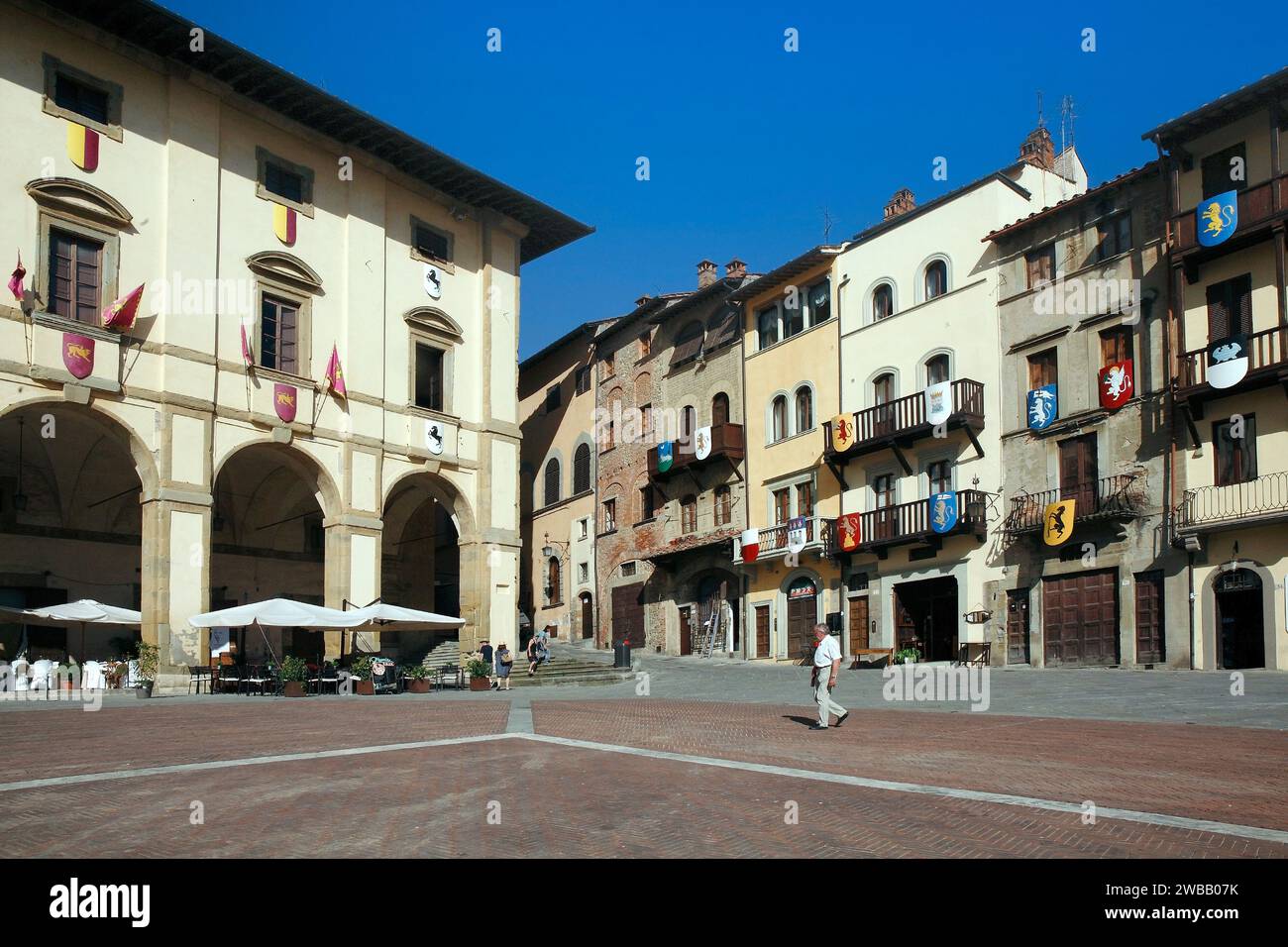 Italien Toskana Arezzo Piazza Grande Stockfoto
