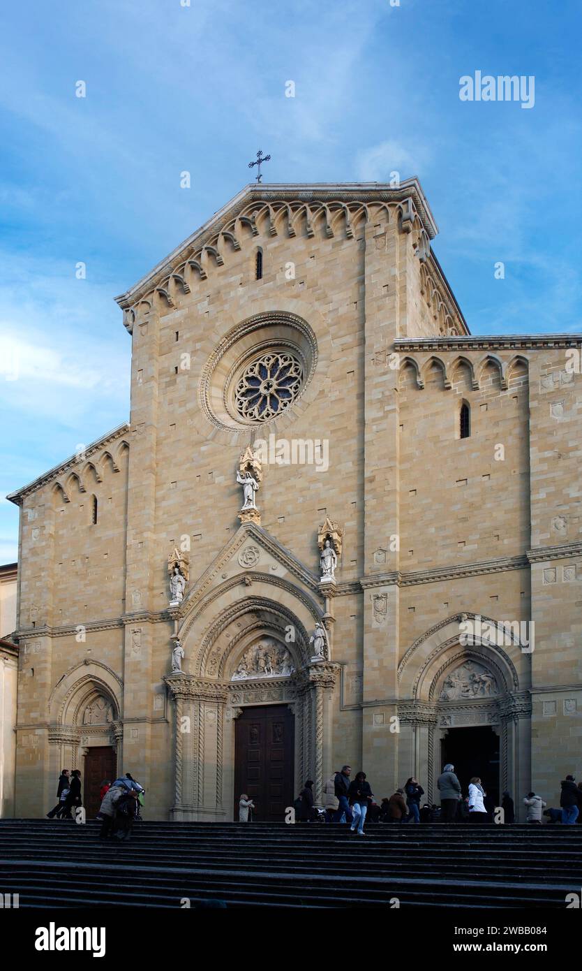 Italien Toskana Arezzo - Kathedrale Saint Pietro und Donato Stockfoto