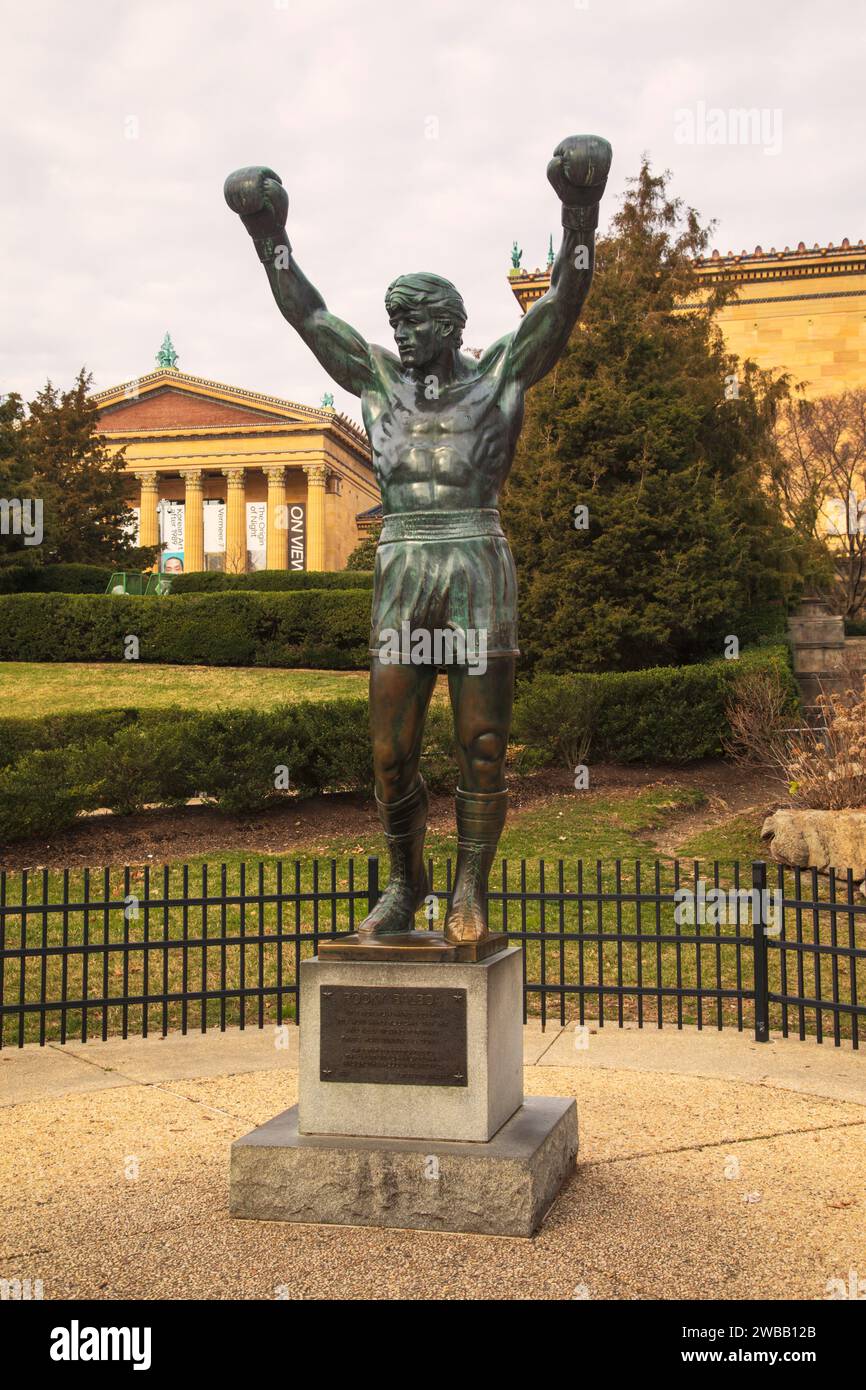 Rocky Balboa Statue Stockfoto