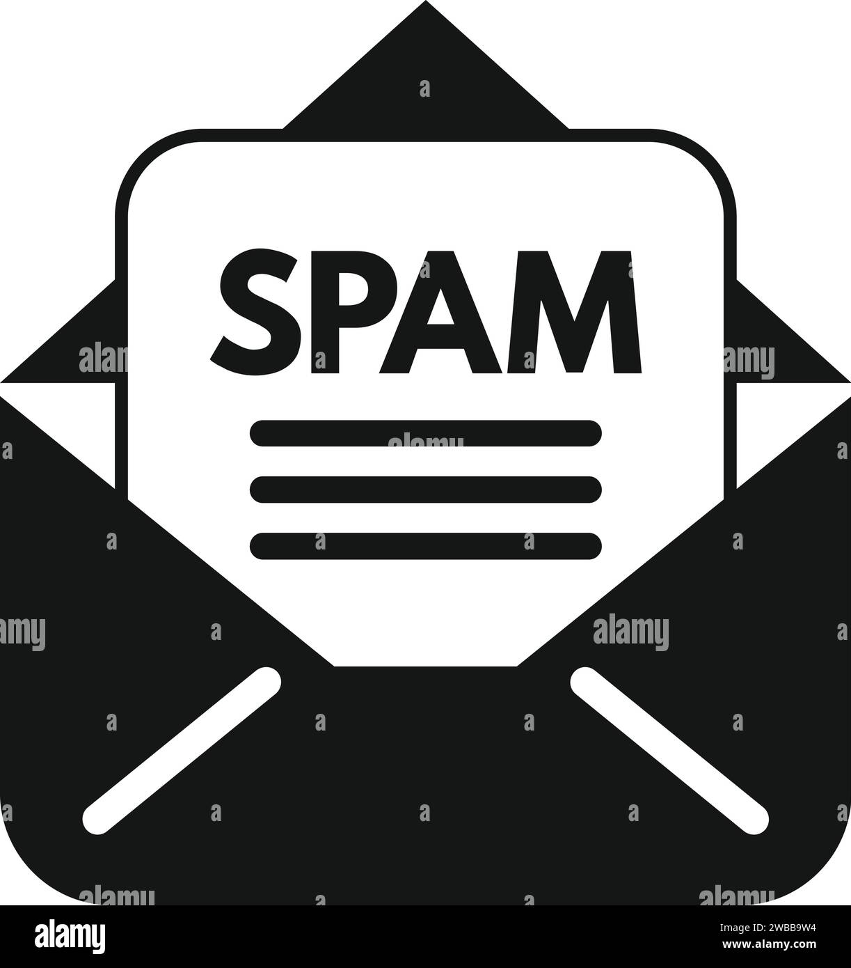 Spam-Medienfilter-Symbol einfacher Vektor. Cloud-Prozess. Kreative Dateneingabe Stock Vektor