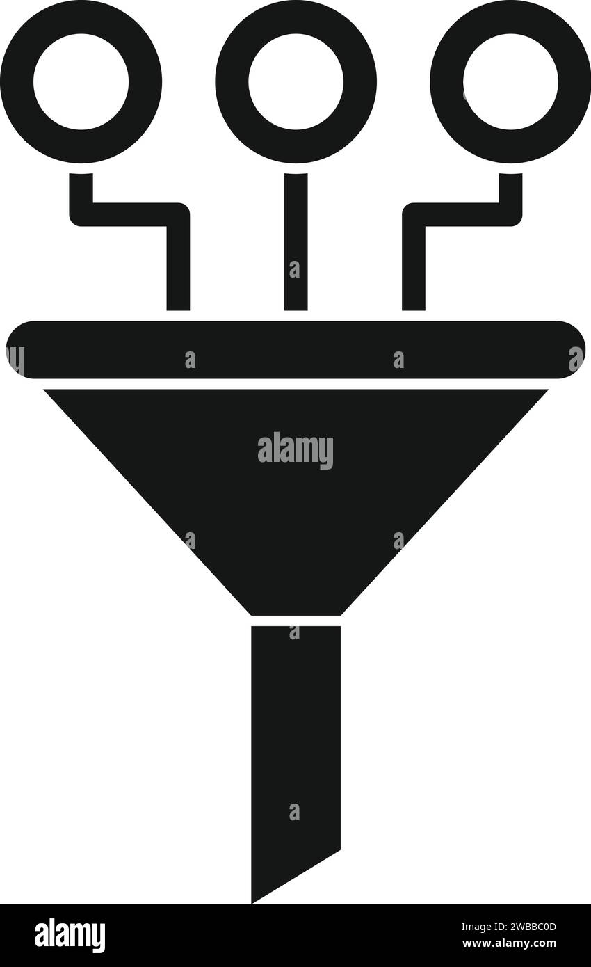 Filter Zoom-Symbol einfacher Vektor. Digitale Elektronik. Web-App-Daten Stock Vektor