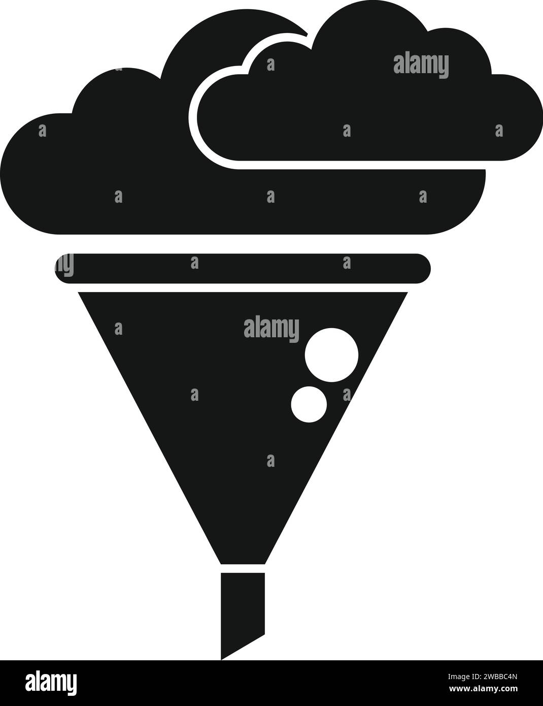 Symbol für Cloud-Datenfilter einfacher Vektor. Informationen hochladen. Geschäftsverteilung Stock Vektor