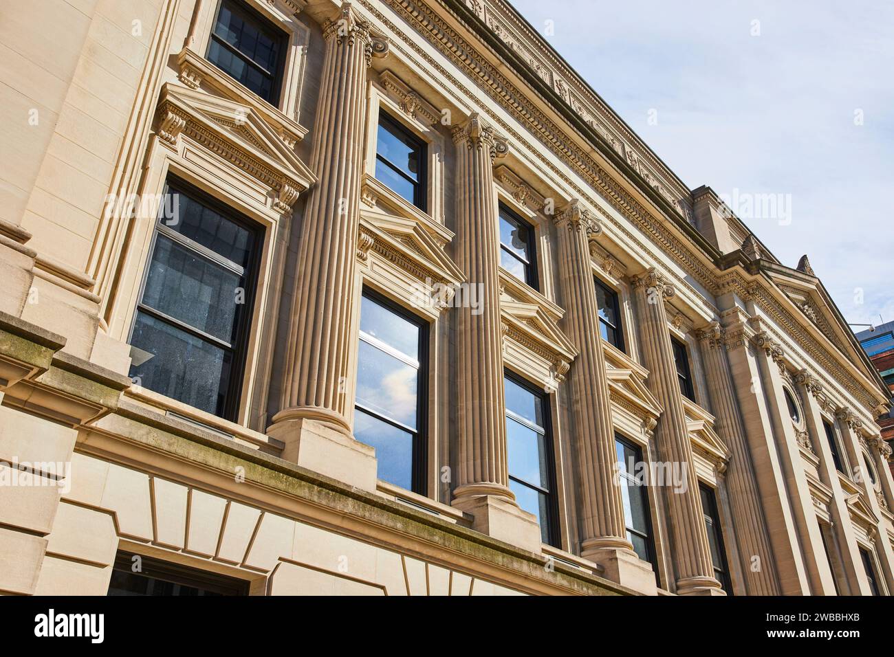 Klassische Gerichtsarchitektur mit korinthischen Säulen, Downtown Fort Wayne Stockfoto