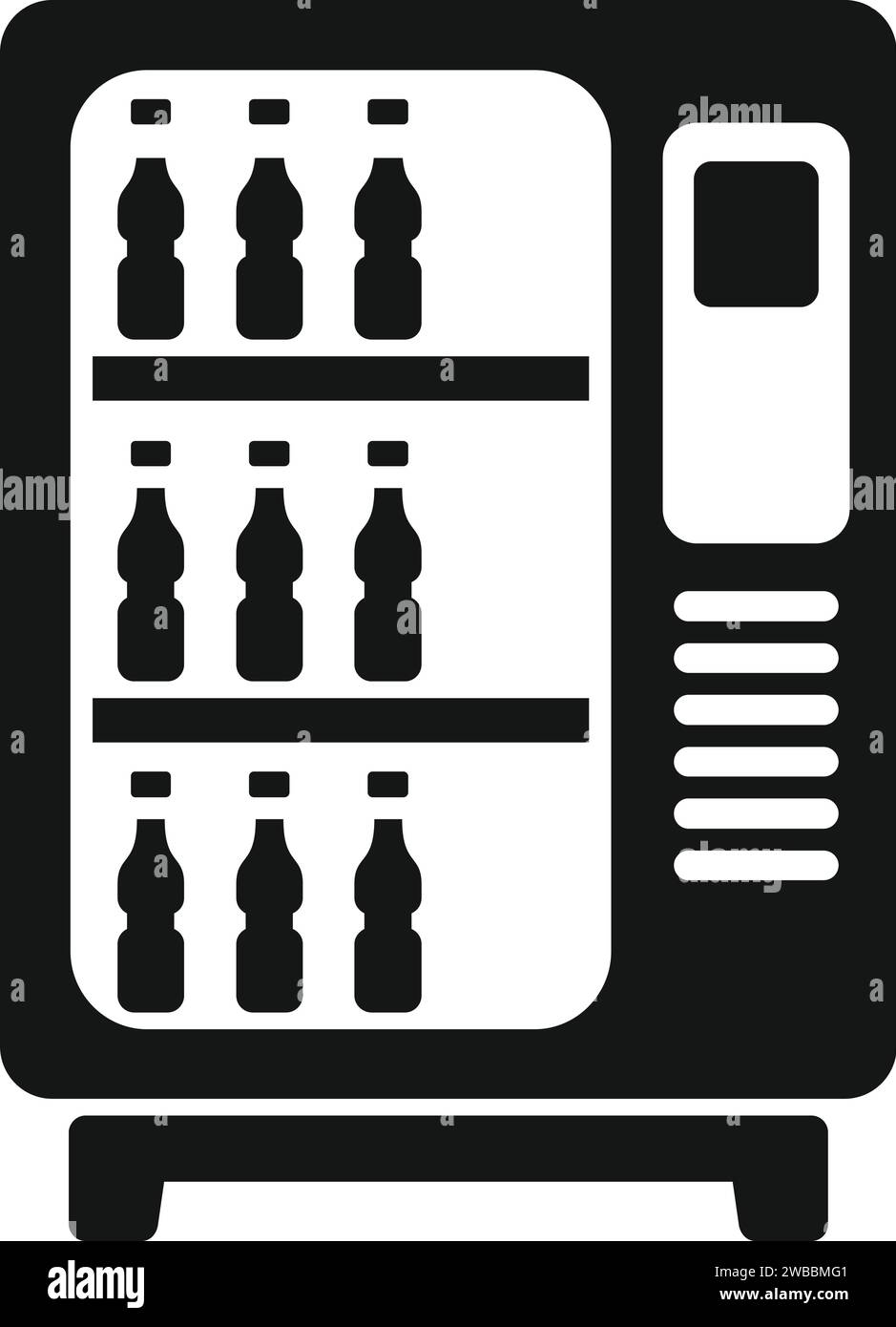 Geben Sie leere Trinkmaschine Symbol einfacher Vektor. Snacks. Straßenverkauf Stock Vektor