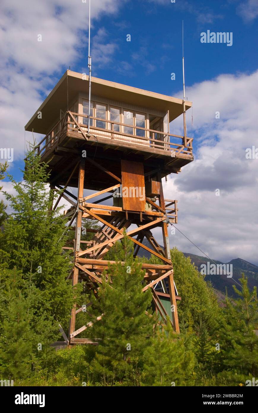Cooney Mountain Lookout, Flathead National Forest, Montana Stockfoto
